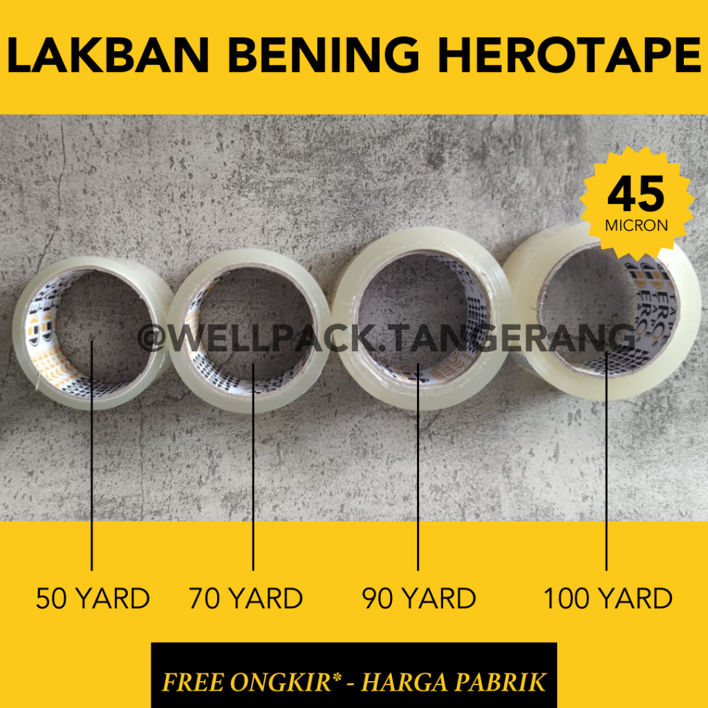 READY (Dus) Lakban Sterotape Bening 2inch isi 72 roll - 1 dus