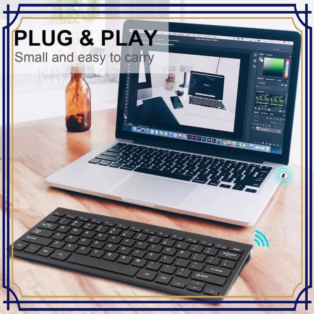 Keyboard Wireless Bluetooth 3 Channel 2.4GHz IT370