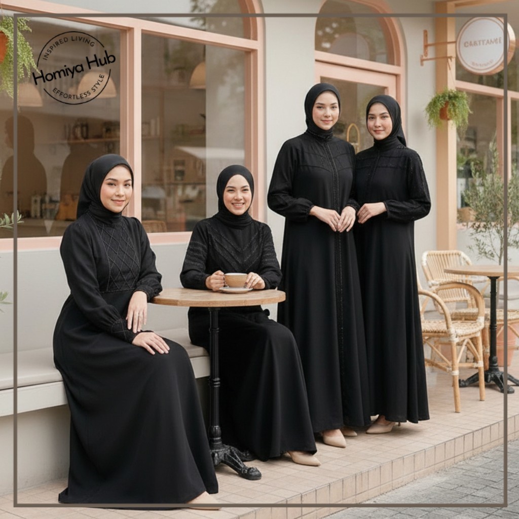 Abaya Remaja Aesthetic Arabic Style Terbaru 2025 Simple Mewah Elegan Arab Turkey Premium 2026