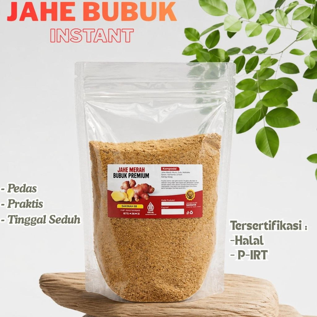 Jahe Merah Bubuk 1Kg / Jahe Merah Bubuk Instant / Bubuk Jahe Merah