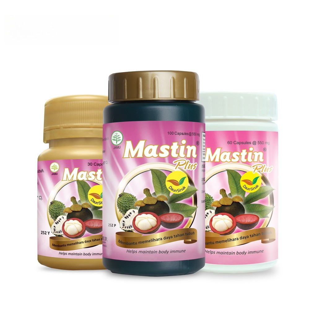 Mastin Plus 60 Kapsul Ekstrak Kulit Manggis & Daun Sirsak - Suplemen Daya Tahan Tubuh Antioksidan Al