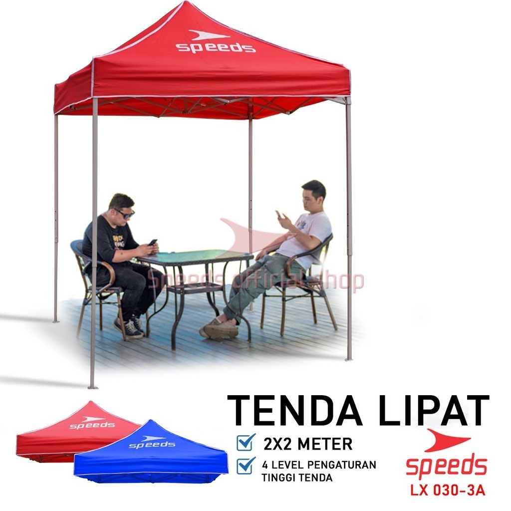 SPEEDS Tenda Lipat ( 2 X 2 M) Tenda Bazar Pameran Tenda Gazebo Tenda Jualan Otomatis 030-3A