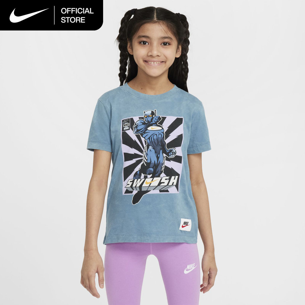 Nike Older Kids' Sportswear T-Shirt - Smoky Blue [HQ3231-006]