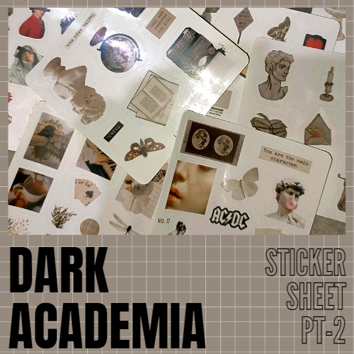 Dark Academia Stickers / Stiker Dark Academia / Stiker Vintage / Old School / Stiker Journal/ Jurnal