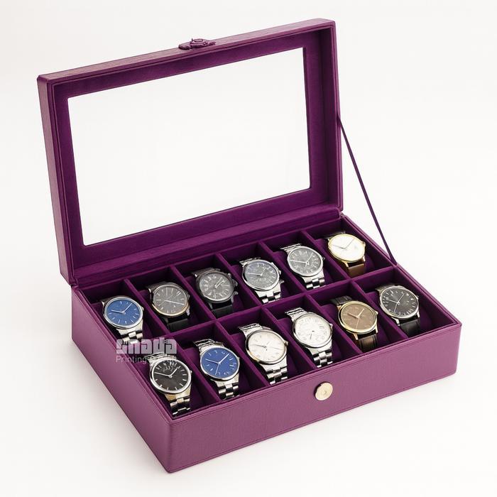KOTAK JAM TANGAN ISI 12 FULL MOTIF DAN WARNA | BOX JAM TANGAN MURAH | Tempat jam isi 12 Watch Box Bi
