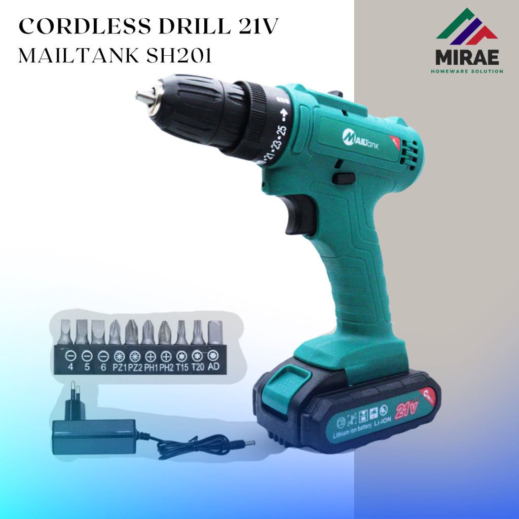 Mesin Bor Baterai Mailtank SH201 21V / Cordless Drill Mailtank SH-201