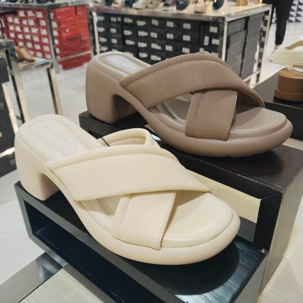 BE BOB sandal wanita heels 6cm mewah ringan
