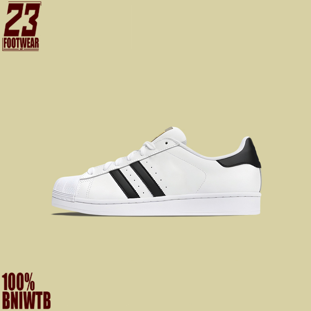 Sepatu Sneakers Adidas SuperStar White Black Brand New In Box Unisex