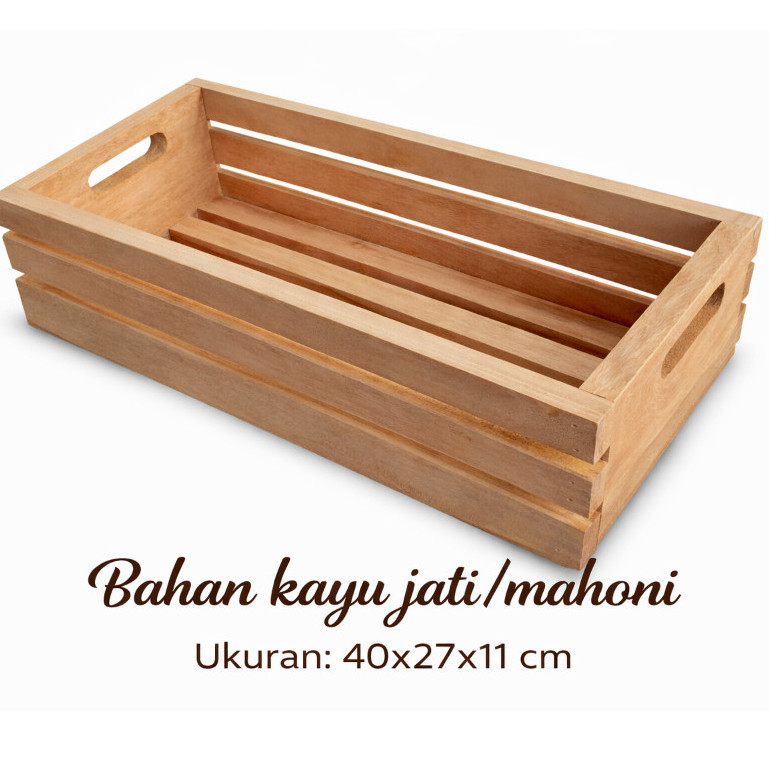 Box Kayu Jati Mahoni Peti Kotak Kayu Serbaguna Wadah Penyimpanan Barang Souvenir Hampers Aesthetic K