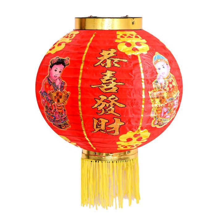 lampion imlek LAMPION anak LAMPION KAIN LAMPION MERAH - 8 inch 20cm