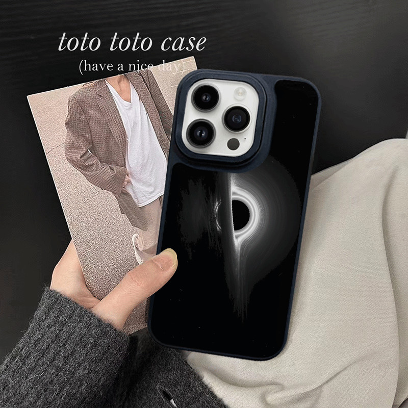 Casing Lubang Hitam Minimalis untuk Iphone 7 8 14 15 16 Plus XS Iphone XR 7 Plus XS MAX Iphone 11 11