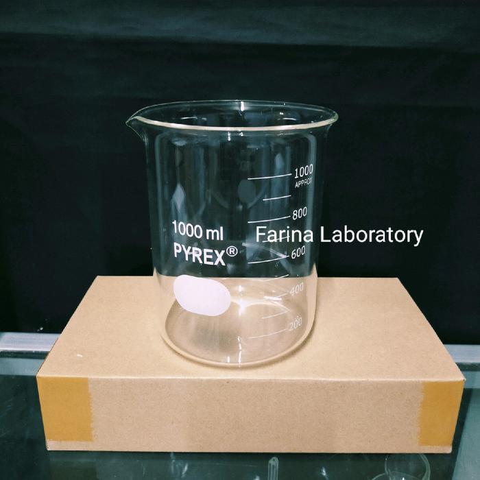 promo Beaker Glass-Gelas Beker-Gelas Kimia 1000ml Pyrex Class A terlaris