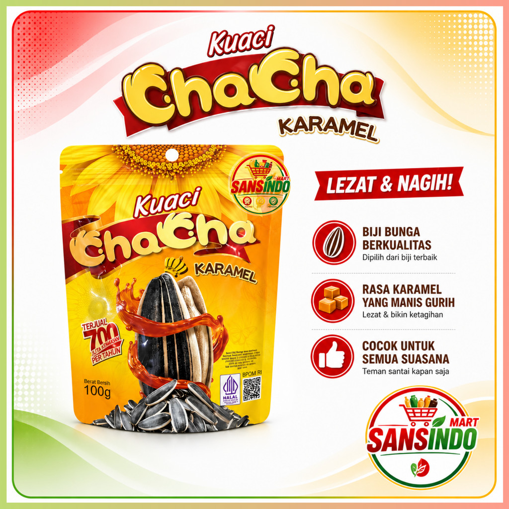 ChaCha Kuaci Import Cemilan Sehat 100gr Biji Bunga Matahari / Kuaci Chacha