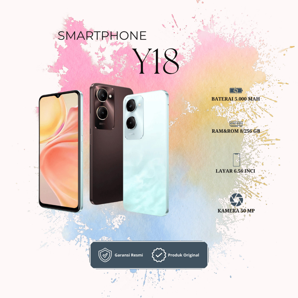 HP VIVO Y18 RAM 8/256GB KAMERA 50 MP LAYAR 6.56 INCI ORIGINAL