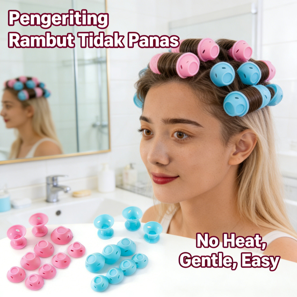 Rambut 10Pcs Tidak Panas Magic Rambut Pengeriting Lembut Alat Rambut Rol