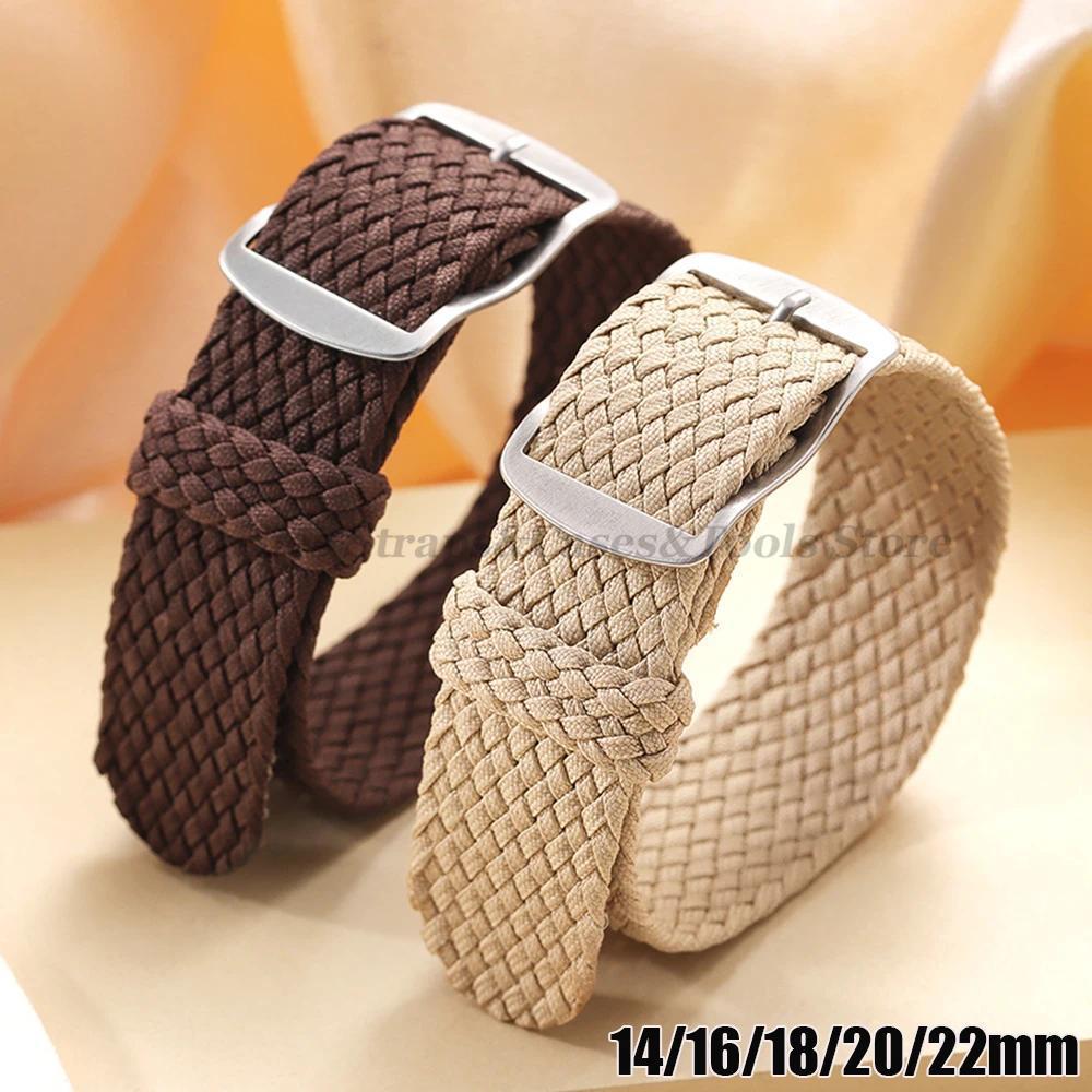 14mm 16mm 18mm 20mm 22mm Tali Jam Tangan Kanvas Anyaman Nilon untuk Perlon untuk Tali Jam Omega Akse