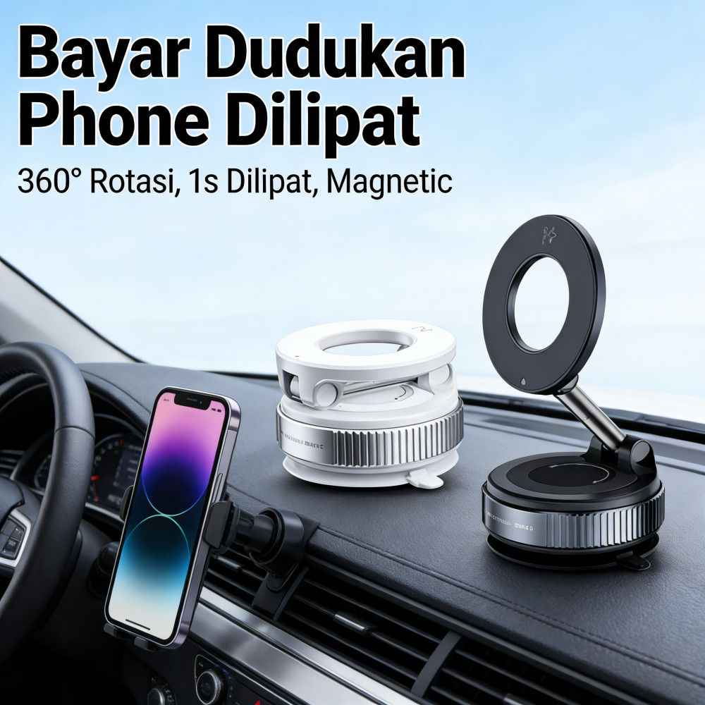 Mobil Meja Dinding Hp Holder Magnetic Adsorption Phone 360 Rotate Holder Hp