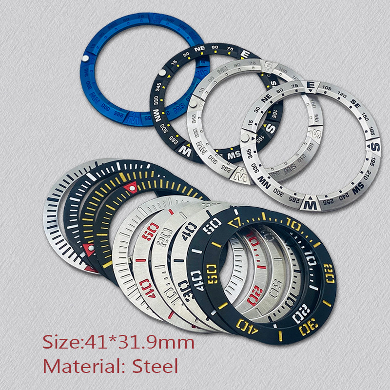Mod 41mm*32mm Steel Watch Bezel Insert Ring Fit Seiko Prospex Series New Samurai Men's Watch Cases R