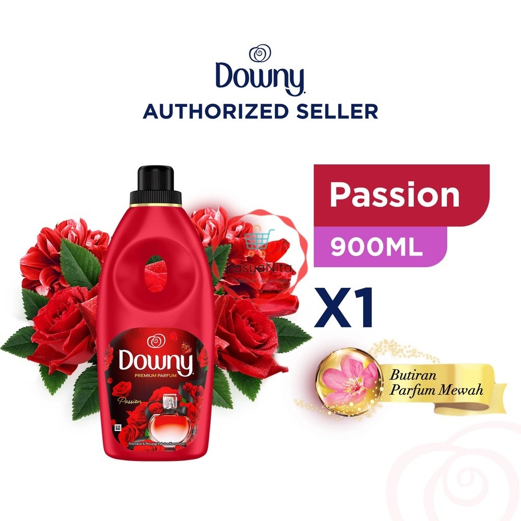 Downy Premium Parfum Passion Pewangi dan Softener Botol 900ml - Fasyanita Online Fresh Mart Denpasar