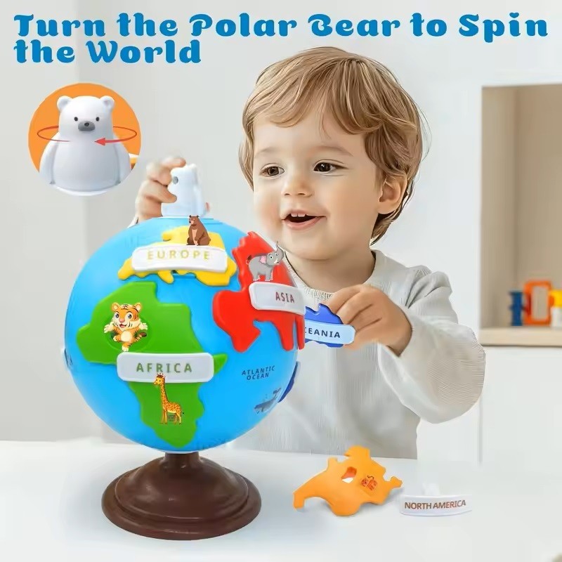 Mainan Puzzle Globe Edukasi Puzzle Bola Dunia