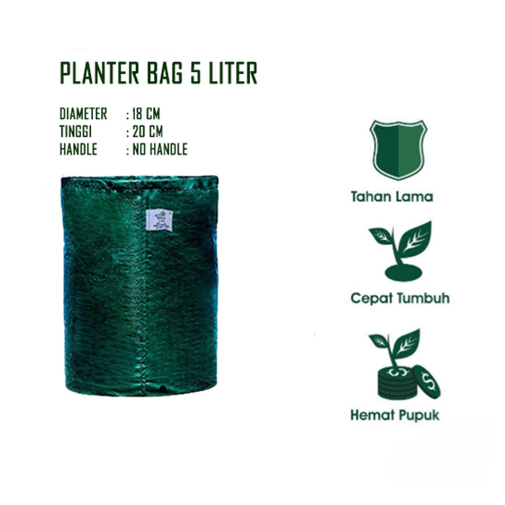 Planter Bag 5 Liter Media Tanam Planter Bag 5 Liter No Handle