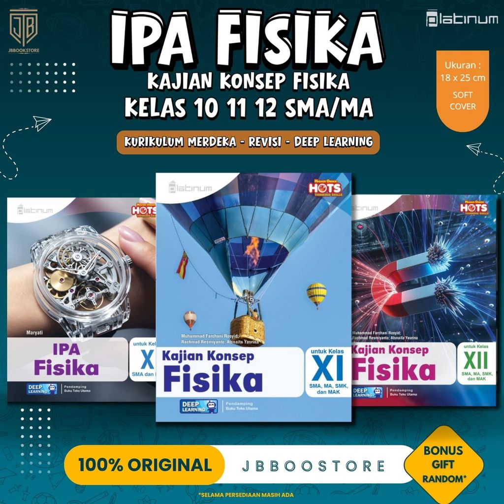 [ Tiga Serangkai ] Buku Kajian Konsep Fisika Kelas 10 11 12 SMA/MA / IPA Fisika SMA / Fisika SMA / K