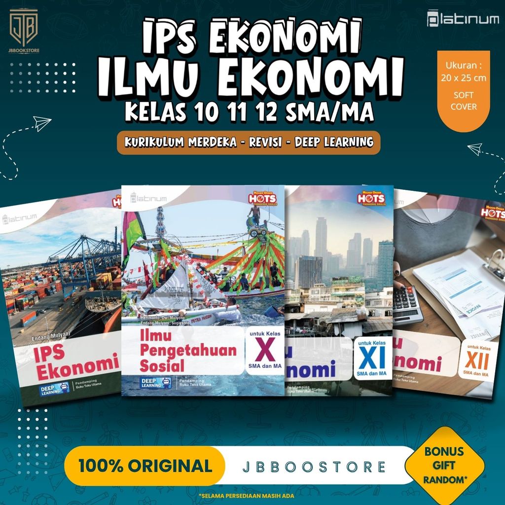 [ Tiga Serangkai ] Buku Ilmu Ekonomi Kelas 10 11 12 SMA/MA / Ekonomi SMA / IPS SMA / Kurikulum Merde