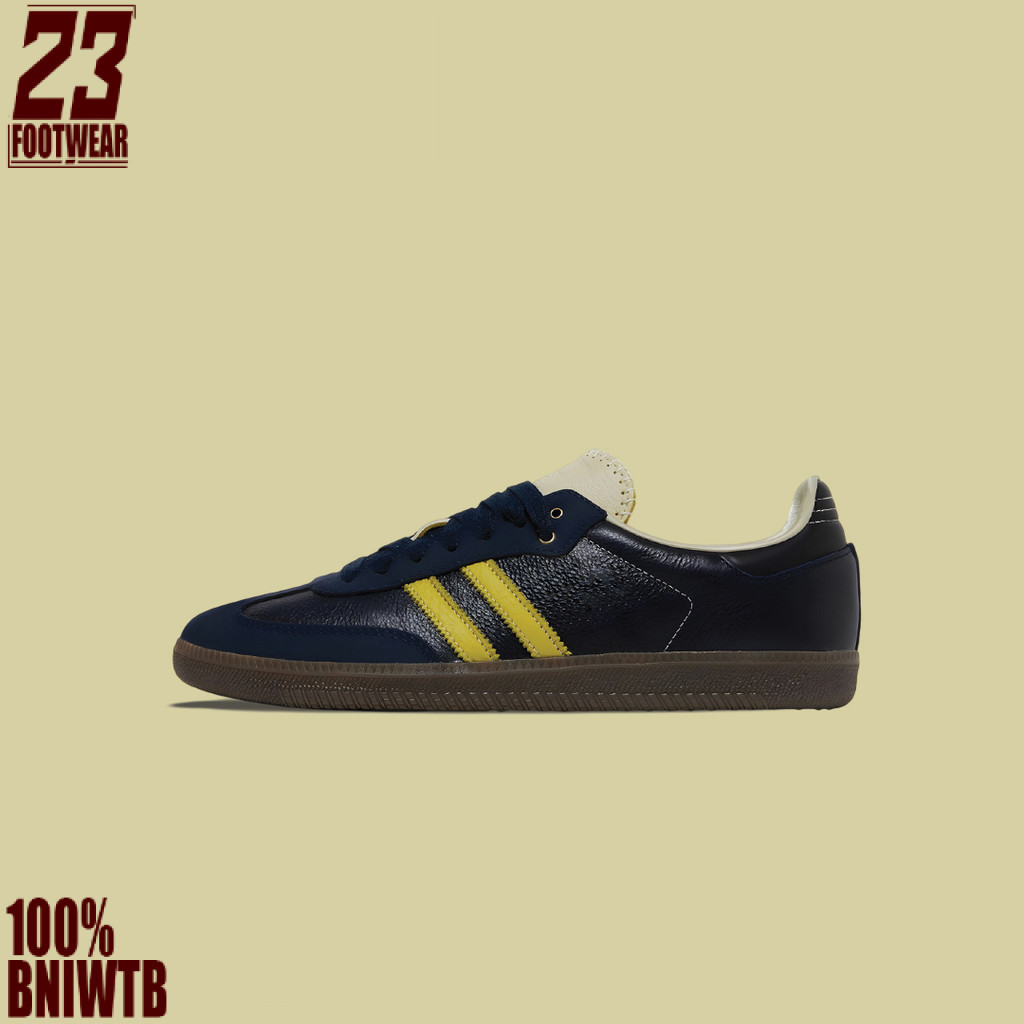 Sepatu Sneakers Adidas Samba Wales Bonner Collegiate Navy Cream White Yellow Brand New In Box Unisex