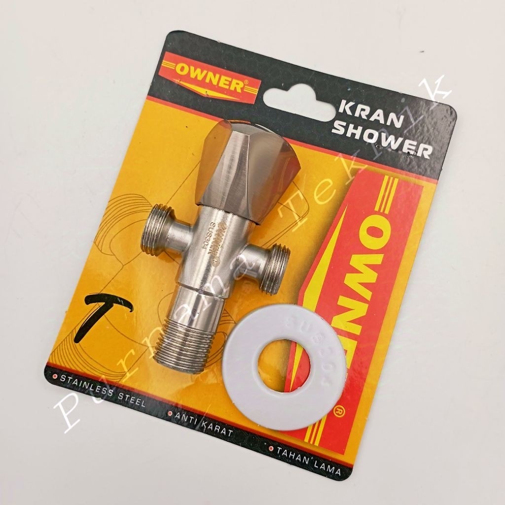 Kran Shower T Stainless steel / Kran Shower 2 Cabang - OWNER