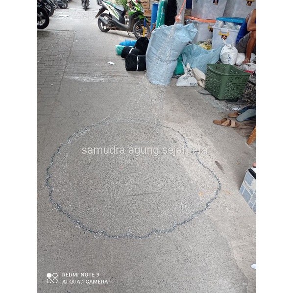 COD GARANSI jala ikan dan udang jala kecrik  1,5 meter pemberat timah, jala senar