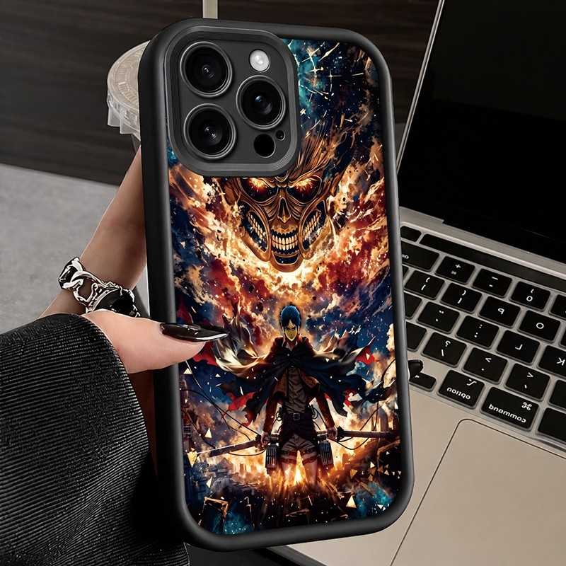 Casing iPhone Tokoh Anime Dengan Tengkorak Kosmik Untuk iPhone 16 15 14 13 12 11 Mini Pro E MAX Casi