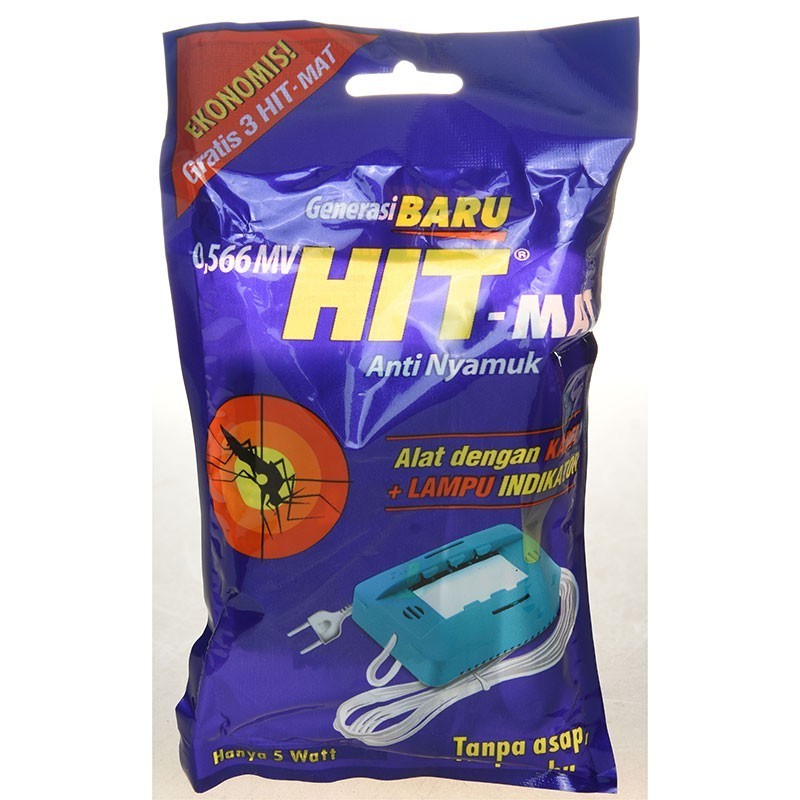 OBAT NYAMUK HIT MAT ALAT HIT ELEKTRIK EKONOMIS BONUS 3 HIT MAT REFILL KABEL LAMPU INDIKATOR OBAT NYA