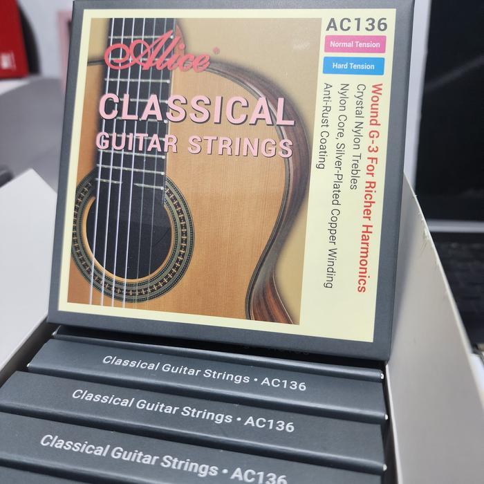 Senar Gitar Klasik Alice Ac136 Ac136Bk Original - Ac136BlackNylon