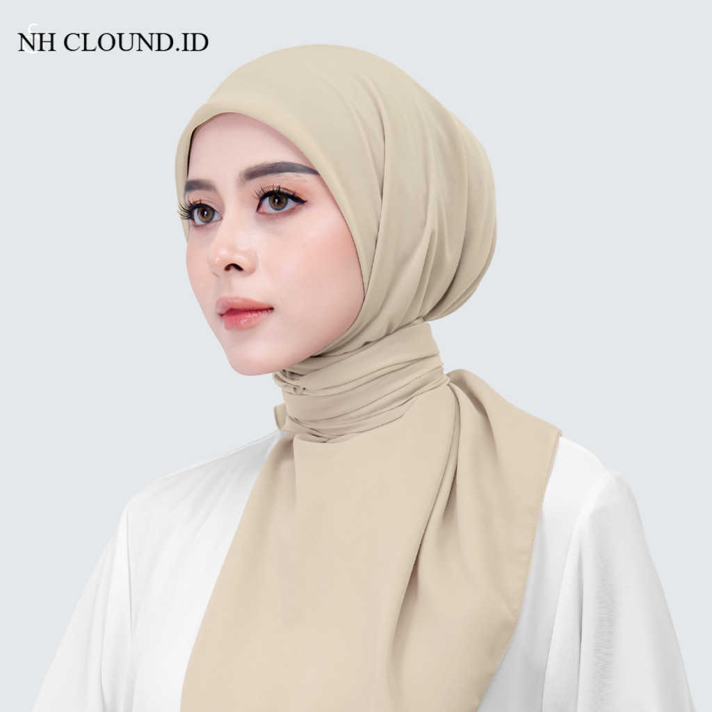 Hijab Bella Square Premium Polos Segiempat Voal Soft Anti Lecek Kekinian Shopee Best Seller//Bella S