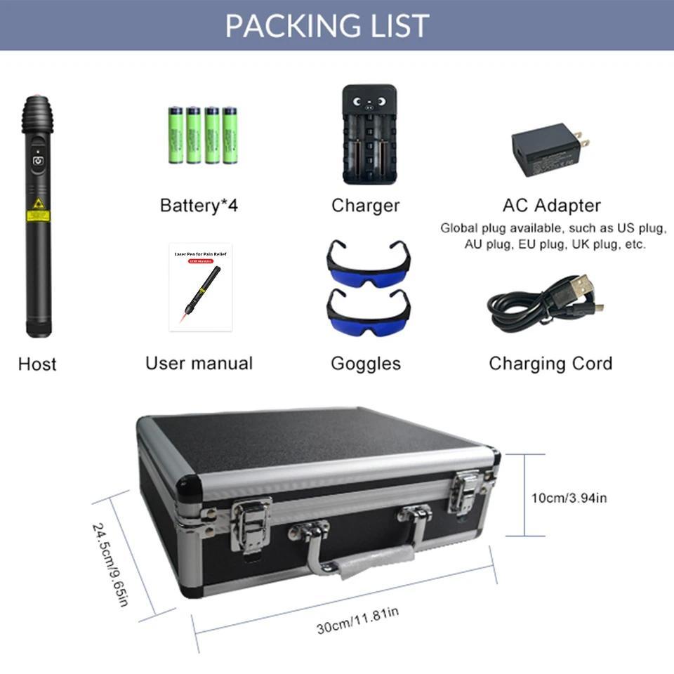 808nm 500mw Laser Pointer Akupunktur Telinga Laser Dingin Pena Akupresur LLLT untuk Titik Akupuntur 