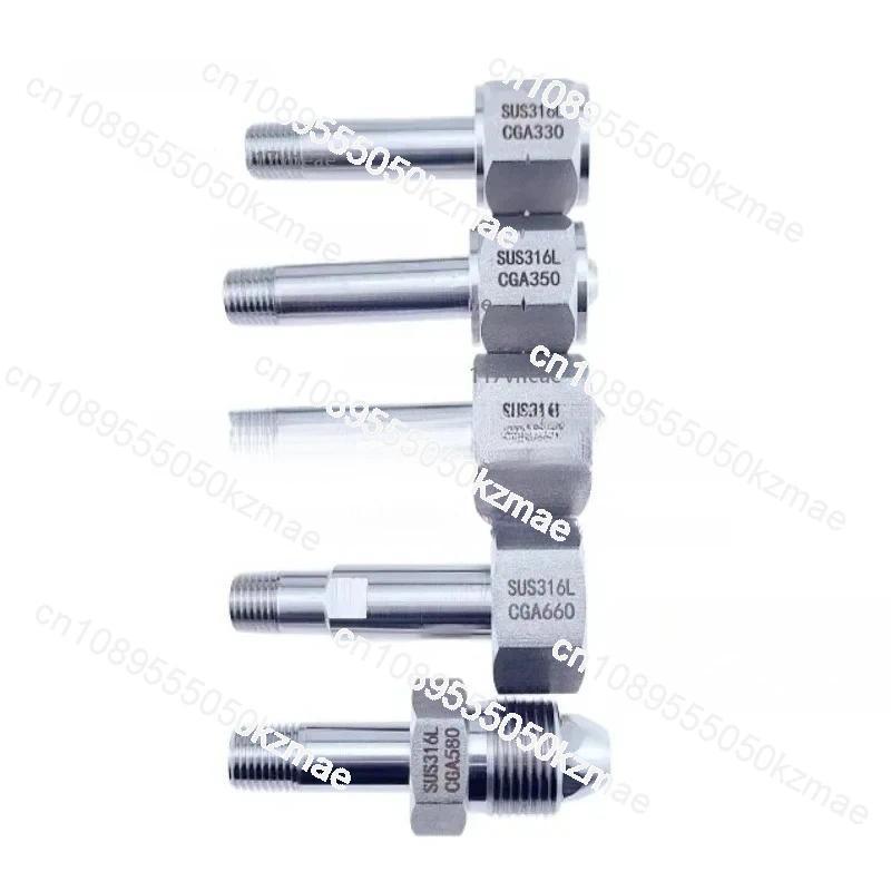 1pc 316L Stainless Steel CGA Cylinder Connector CGA330 CGA350 CGA540 CGA580 CGA660