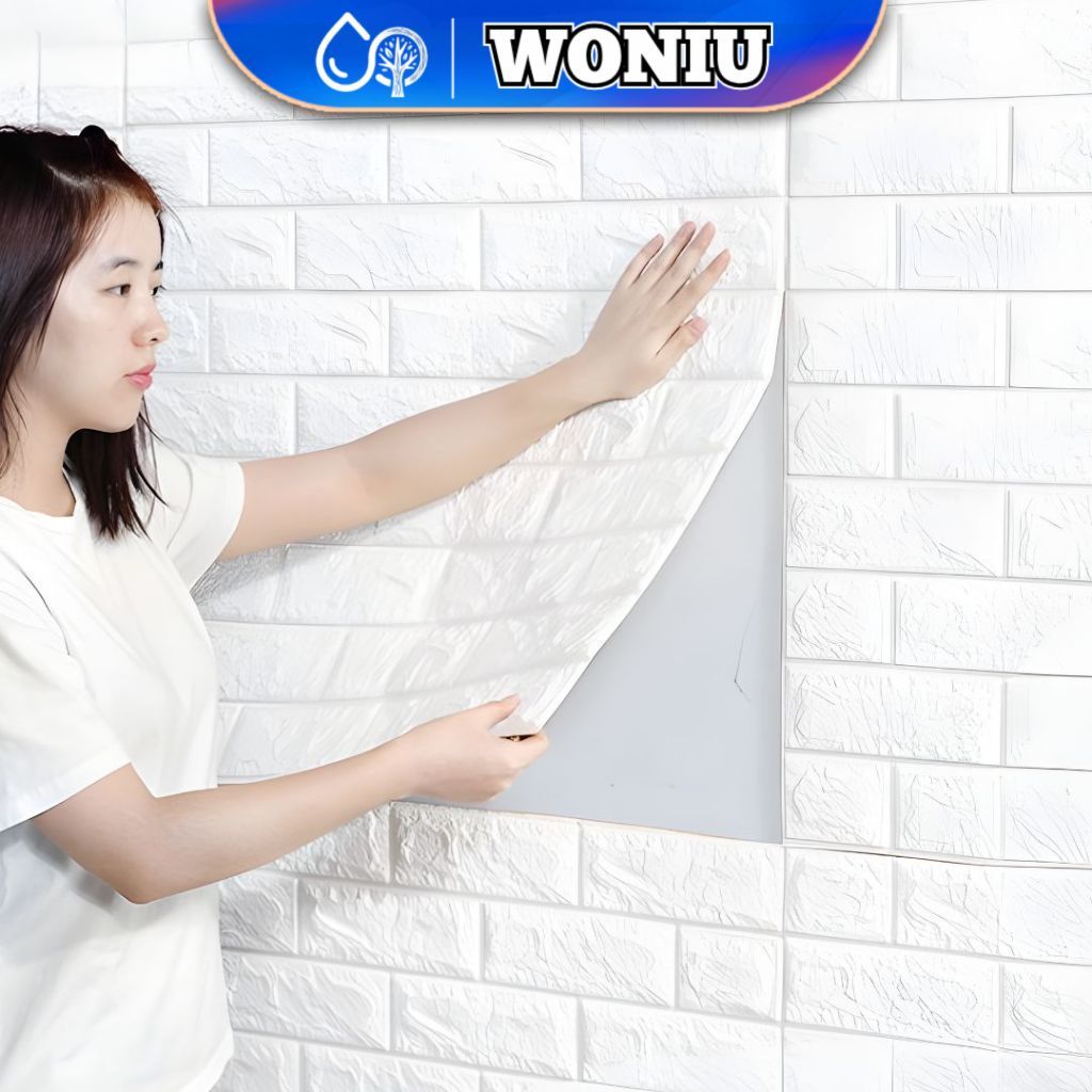 COD - Dekorasi Kamar Vintage Kuno Batu Alam Wallpanel Wallpaper Dinding Kamar Tidur 3D Foam Aestheti