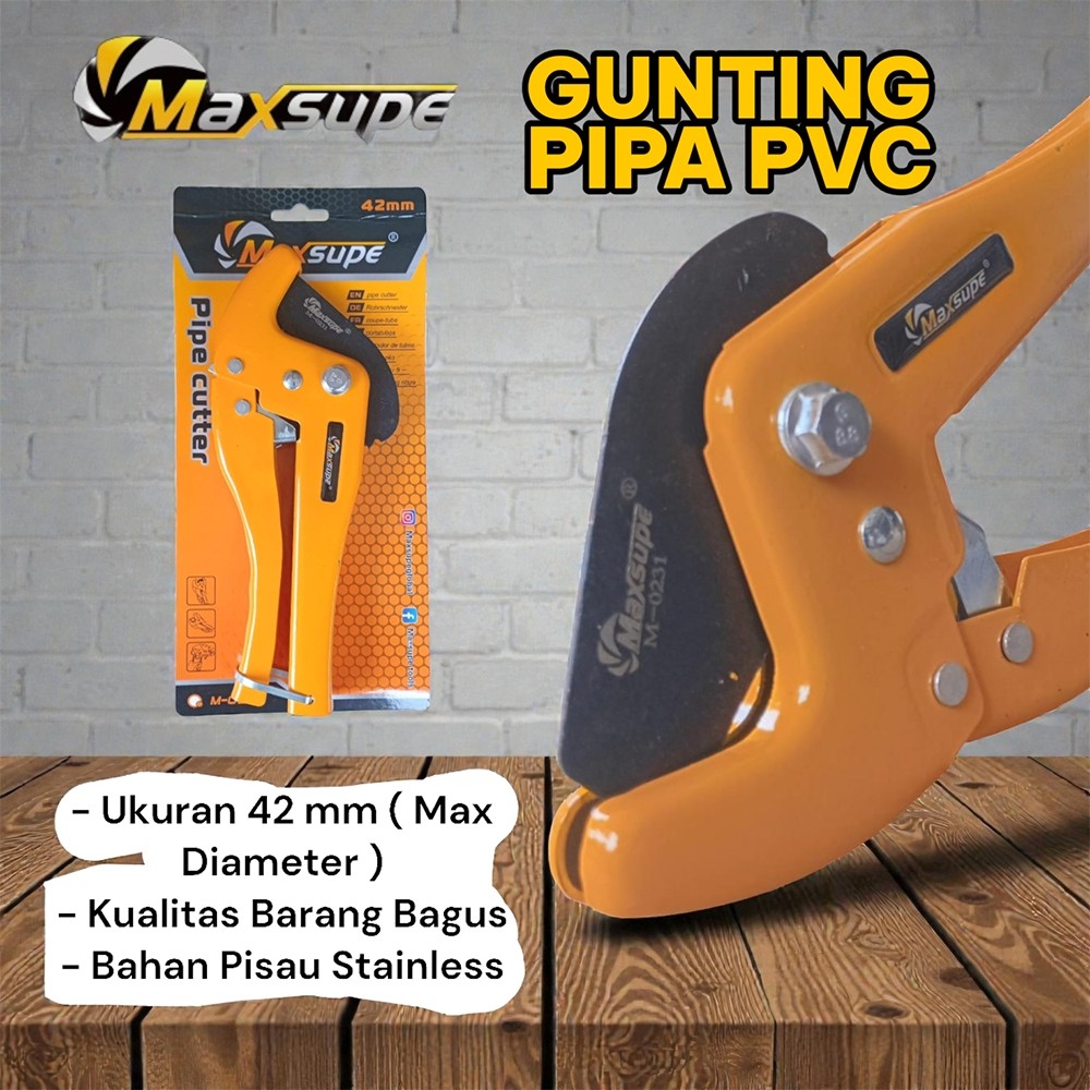 WOKER.ID Maxsupe Gunting Pemotong Pipa PVC Gunting pipa belter 42mm Cutter pipa