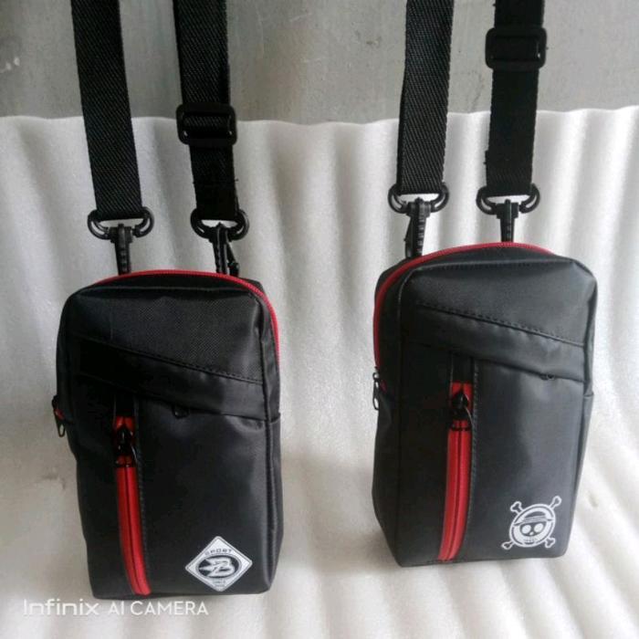 Tas Dompet Hp Gantung Dileher Sling Phone Tas Selempang Handphone Pria Hanging Wallet 2 in 1 Sako - 