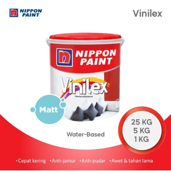 CAT TEMBOK 25KG NIPPON PAINT VINILEX INTERIOR EXTERIOR by nippon