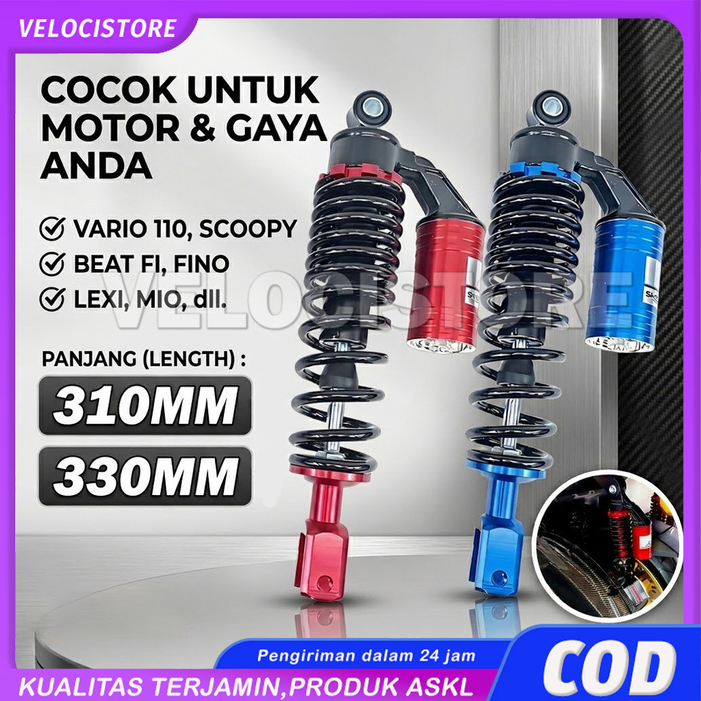 Shock Shockbreaker Tabung Atas 310MM -330MM - UNTUK MOTOR MIO  Mio J GT M3 Fino SPORTY - MIO SMILE -