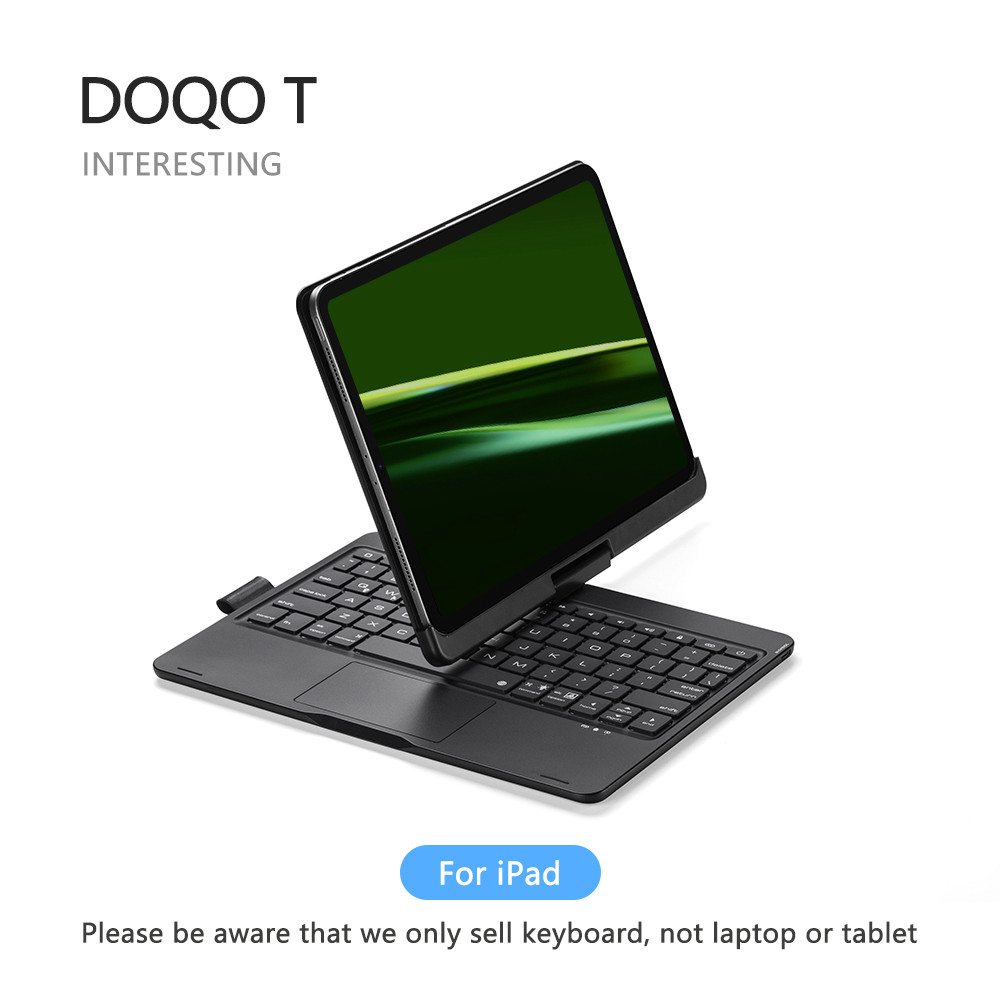 Doqo Rotating  Keyboard stand for iPad Pro/Air 11 12.9 Foldable and 360 degree spin tablet accessori