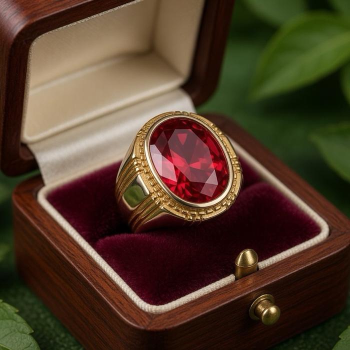 CINCIN PERMATA MERAH SIEM ASLI BANGKOK - 6