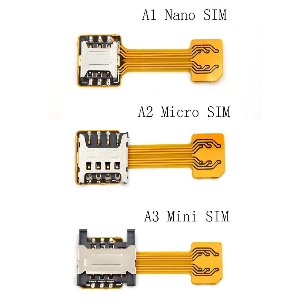 Hybrid Double Dual Sim Card Adapter Micro SD Sim Extension Adapter For Xiaomi/Redmi/Huawei