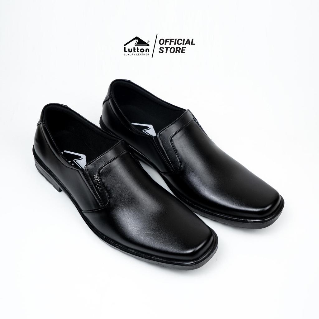 Lutton Sepatu Formal mamba Terbaru - Pantofel Hitam Pria Kerja Kantoran Kulit Sintetis Berkualitas P