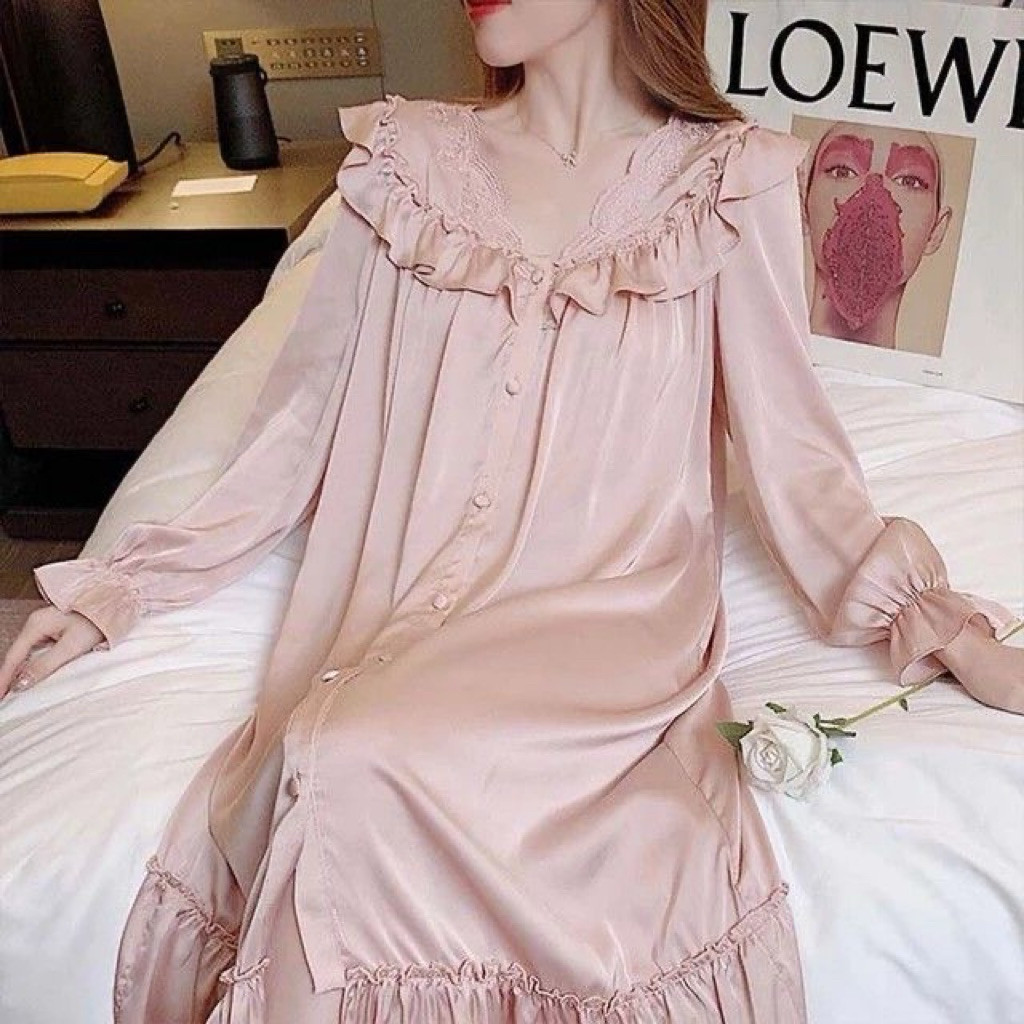 JUANXSHOP dress korea vintage floral sifon