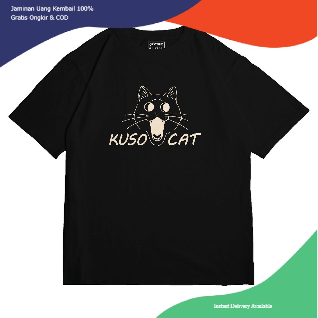Kaos Kuso Cat Uzaki Chan wa Asobitai T-Shirt Cotton Combed 24s Baju Jepang d1
