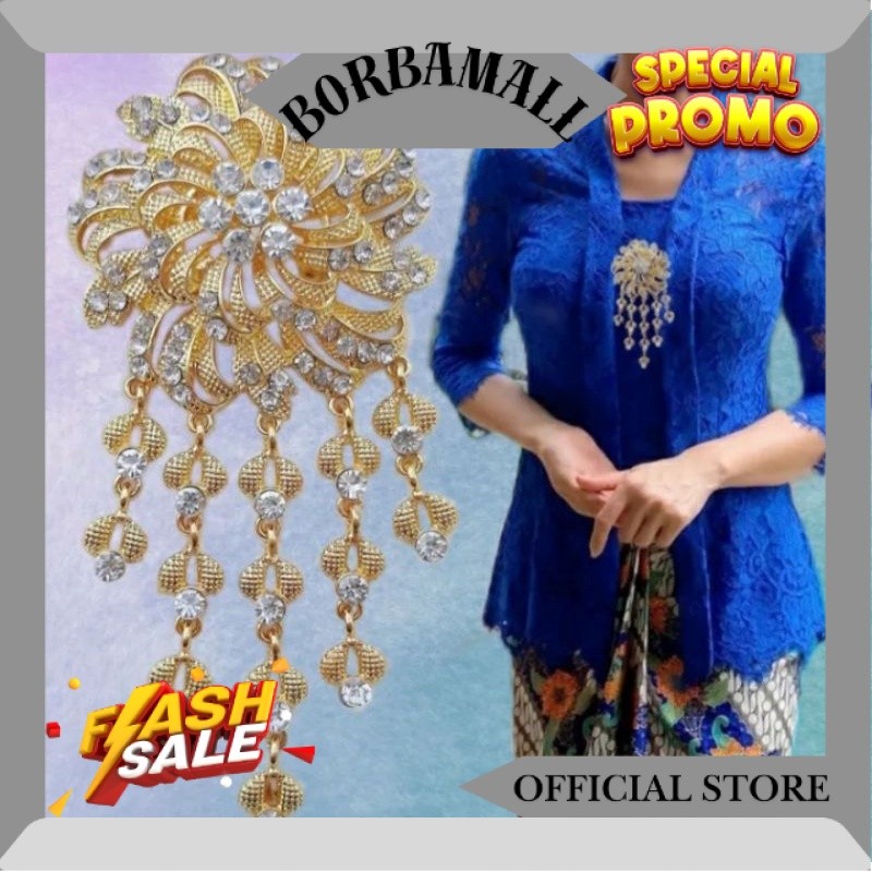 Bros Kebaya Mewah Pengantin Kirana/Bros Kutu Baru Mewah Adat Tradisional Jawa Pakaian Adat JM