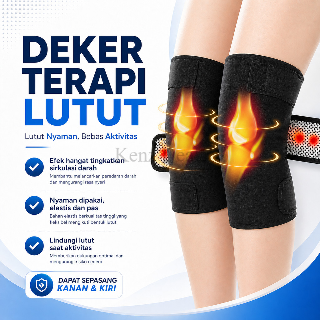 Penyangga Lutut Self Heating Deker Terapi Kesehatan Nyaman, Penghangat Magnetic Lutut