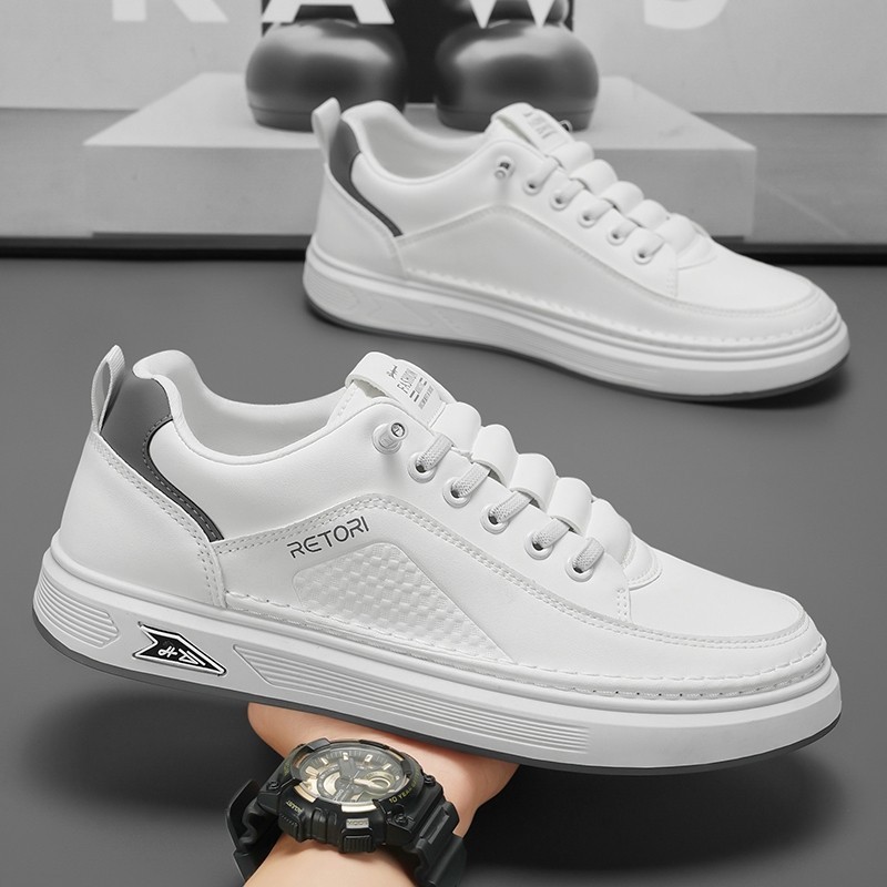skate shoes sepatu putih Sepatu kasual Sepatu pria mode terkini sepatu sekolah lokal slip on pria da